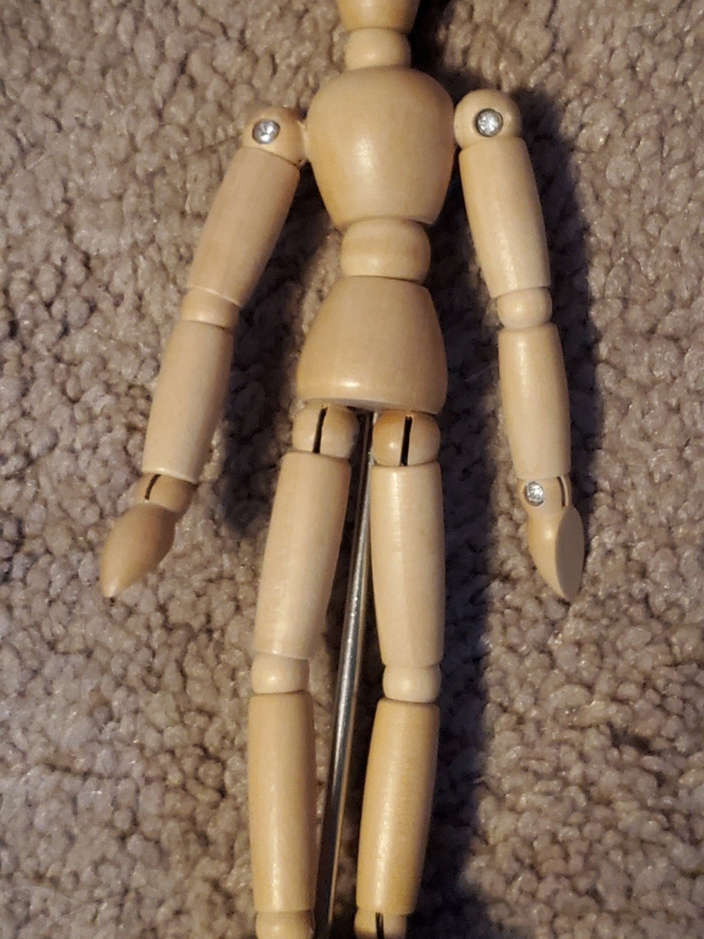Adjustable Wooden Artist Mannequin - Natural Beige